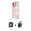 MARSİLYAN™- iPhone 15 Pro Max Kılıf Kıvılcım Modern Koleksiyonu - Siyah Vanessa Magic Cam + PVD Metal Kamera Lens - TU