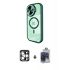 MARSİLYAN™- iPhone 15 Pro Max Kılıf Kıvılcım Modern Koleksiyonu - Siyah Vanessa Magic Cam + PVD Metal Kamera Lens - GS