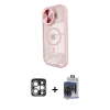 MARSİLYAN™- iPhone 15 Pro Max Kılıf Kıvılcım Modern Koleksiyonu - Siyah Vanessa Magic Cam + PVD Metal Kamera Lens - GS