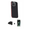 MARSİLYAN™- iPhone 15 Pro Max Kılıf Kıvılcım Modern Özel Seri - Şeffaf 360 Full Body Arka Koruyucu + Raze Metal Kamera Lens - SH