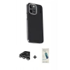 MARSİLYAN™- iPhone 15 Pro Max Kılıf Kıvılcım Modern Özel Seri - Şeffaf Pasifik Cam Ekran Koruyucu + Raze Metal Kamera Lens - GS