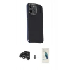 MARSİLYAN™- iPhone 15 Pro Max Kılıf Kıvılcım Modern Özel Seri - Şeffaf Pasifik Cam Ekran Koruyucu + Raze Metal Kamera Lens - GS