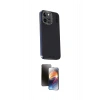 MARSİLYAN™- iPhone 15 Pro Max Kılıf Kıvılcım Modern Özel Seri - Siyah 3D Antistatik Mat Seramik Nano Ekran Koruyucu