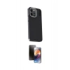 MARSİLYAN™- iPhone 15 Pro Max Kılıf Kıvılcım Modern Özel Seri - Siyah 3D Antistatik Mat Seramik Nano Ekran Koruyucu