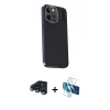 MARSİLYAN™- iPhone 15 Pro Max Kılıf Kıvılcım Modern Özel Seri - Siyah 3D Antistatik Seramik Nano Ekran Koruyucu + Raze Metal Kamera Lens - LT