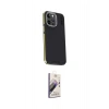 MARSİLYAN™- iPhone 15 Pro Max Kılıf Kıvılcım Modern Özel Seri - Siyah Bilvis 3D Mat Cam Ekran Koruyucu
