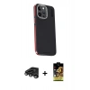 MARSİLYAN™- iPhone 15 Pro Max Kılıf Kıvılcım Modern Özel Seri - Siyah Buffer Cam Ekran Koruyucu + Raze Metal Kamera Lens - TMGI