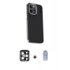 MARSİLYAN™- iPhone 15 Pro Max Kılıf Kıvılcım Modern Özel Seri - Siyah Joko Magic 5D Cam + PVD Metal Kamera Lens - LT