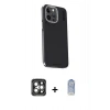 MARSİLYAN™- iPhone 15 Pro Max Kılıf Kıvılcım Modern Özel Seri - Siyah Joko Magic 5D Cam + PVD Metal Kamera Lens - GI