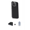 MARSİLYAN™- iPhone 15 Pro Max Kılıf Kıvılcım Modern Özel Seri - Siyah Joko Magic 5D Cam + Raze Metal Kamera Lens - LT