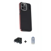 MARSİLYAN™- iPhone 15 Pro Max Kılıf Kıvılcım Modern Özel Seri - Siyah Joko Magic 5D Cam + Raze Metal Kamera Lens - LT