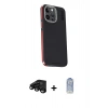 MARSİLYAN™- iPhone 15 Pro Max Kılıf Kıvılcım Modern Özel Seri - Siyah Joko Magic 5D Cam + Raze Metal Kamera Lens - SH