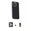 MARSİLYAN™- iPhone 15 Pro Max Kılıf Kıvılcım Modern Özel Seri - Siyah Joko Magic 5D Hayalet Cam + PVD Metal Kamera Lens - GI