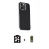 MARSİLYAN™- iPhone 15 Pro Max Kılıf Kıvılcım Modern Özel Seri - Siyah Joko Magic 5D Hayalet Cam + PVD Metal Kamera Lens - TU
