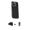MARSİLYAN™- iPhone 15 Pro Max Kılıf Kıvılcım Modern Özel Seri - Siyah Joko Magic 5D Hayalet Cam + Raze Metal Kamera Lens - SH