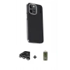 MARSİLYAN™- iPhone 15 Pro Max Kılıf Kıvılcım Modern Özel Seri - Siyah Joko Magic 5D Hayalet Cam + Raze Metal Kamera Lens - GS