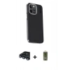 MARSİLYAN™- iPhone 15 Pro Max Kılıf Kıvılcım Modern Özel Seri - Siyah Joko Magic 5D Hayalet Cam + Raze Metal Kamera Lens - LT