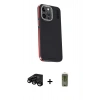 MARSİLYAN™- iPhone 15 Pro Max Kılıf Kıvılcım Modern Özel Seri - Siyah Joko Magic 5D Hayalet Cam + Raze Metal Kamera Lens - SH