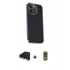 MARSİLYAN™- iPhone 15 Pro Max Kılıf Kıvılcım Modern Özel Seri - Siyah Joko Magic 5D Hayalet Cam + Raze Metal Kamera Lens - SH