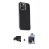 MARSİLYAN™- iPhone 15 Pro Max Kılıf Kıvılcım Modern Özel Seri - Siyah Vanessa Magic Cam + Raze Metal Kamera Lens - GS
