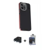 MARSİLYAN™- iPhone 15 Pro Max Kılıf Kıvılcım Modern Özel Seri - Siyah Vanessa Magic Cam + Raze Metal Kamera Lens - LT