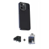 MARSİLYAN™- iPhone 15 Pro Max Kılıf Kıvılcım Modern Özel Seri - Siyah Vanessa Magic Cam + Raze Metal Kamera Lens - LT