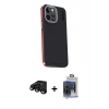 MARSİLYAN™- iPhone 15 Pro Max Kılıf Kıvılcım Modern Özel Seri - Siyah Vanessa Magic Cam + Siyah Raze Metal Kamera Lens