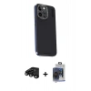 MARSİLYAN™- iPhone 15 Pro Max Kılıf Kıvılcım Modern Özel Seri - Siyah Vanessa Magic Cam + Siyah Raze Metal Kamera Lens