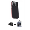 MARSİLYAN™- iPhone 15 Pro Max Kılıf Kıvılcım Modern Özel Seri - Siyah Vanessa Magic Cam + Raze Metal Kamera Lens - TMGI