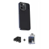 MARSİLYAN™- iPhone 15 Pro Max Kılıf Kıvılcım Modern Özel Seri - Siyah Vanessa Magic Cam + Raze Metal Kamera Lens - TMGI