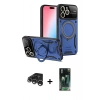 MARSİLYAN™- iPhone 15 Pro Max Kılıf Kıvılcım Modern Serisi - Şeffaf 360 Full Body Arka Koruyucu + Raze Metal Kamera Lens - GS