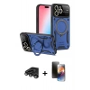 MARSİLYAN™- iPhone 15 Pro Max Kılıf Kıvılcım Modern Serisi - Siyah 3D Antistatik Mat Seramik Nano Ekran Koruyucu + Raze Metal Kamera Lens - TMGI