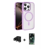 MARSİLYAN™- iPhone 15 Pro Max Kılıf Kıvılcım Prime - Şeffaf 360 Full Body Arka Koruyucu + Raze Metal Kamera Lens - SH