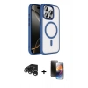 MARSİLYAN™- iPhone 15 Pro Max Kılıf Kıvılcım Prime - Siyah 3D Antistatik Mat Seramik Nano Ekran Koruyucu + Raze Metal Kamera Lens - GS