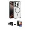 MARSİLYAN™- iPhone 15 Pro Max Kılıf Kıvılcım Prime - Siyah 3D Antistatik Mat Seramik Nano Ekran Koruyucu + Raze Metal Kamera Lens - GS