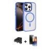 MARSİLYAN™- iPhone 15 Pro Max Kılıf Kıvılcım Prime - Siyah 3D Antistatik Mat Seramik Nano Ekran Koruyucu + Raze Metal Kamera Lens - GS