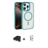 MARSİLYAN™- iPhone 15 Pro Max Kılıf Kıvılcım Prime - Siyah Bilvis 0.18mm Plus Cam Ekran Koruyucu + Raze Metal Kamera Lens - TMGI