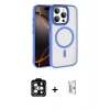 MARSİLYAN™- iPhone 15 Pro Max Kılıf Kıvılcım Prime - Siyah Bilvis 0.18mm Plus Cam Ekran Koruyucu + Turuncu PVD Metal Kamera Lens