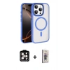 MARSİLYAN™- iPhone 15 Pro Max Kılıf Kıvılcım Prime - Siyah Bilvis 3D Cam Ekran Koruyucu + PVD Metal Kamera Lens - TU