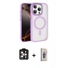 MARSİLYAN™- iPhone 15 Pro Max Kılıf Kıvılcım Prime - Siyah Bilvis 3D Cam Ekran Koruyucu + PVD Metal Kamera Lens - TU