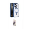 MARSİLYAN™- iPhone 15 Pro Max Kılıf Kıvılcım Prime - Siyah Bilvis 3D Mat Cam Ekran Koruyucu