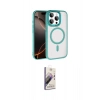 MARSİLYAN™- iPhone 15 Pro Max Kılıf Kıvılcım Prime - Siyah Bilvis 3D Mat Cam Ekran Koruyucu