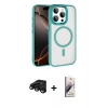 MARSİLYAN™- iPhone 15 Pro Max Kılıf Kıvılcım Prime - Siyah Bilvis 3D Mat Cam Ekran Koruyucu + Raze Metal Kamera Lens - SH