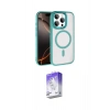 MARSİLYAN™- iPhone 15 Pro Max Kılıf Kıvılcım Prime - Siyah Bilvis 5in1 3D Magic Cam Ekran Koruyucu