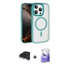 MARSİLYAN™- iPhone 15 Pro Max Kılıf Kıvılcım Prime - Siyah Bilvis 5in1 5D Magic Hayalet Cam Ekran Koruyucu + Raze Metal Kamera Lens - LT