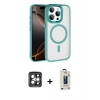MARSİLYAN™- iPhone 15 Pro Max Kılıf Kıvılcım Prime - Siyah Bilvis Hayalet Cam Ekran Koruyucu + PVD Metal Kamera Lens - GI