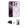 MARSİLYAN™- iPhone 15 Pro Max Kılıf Kıvılcım Prime - Siyah Bilvis Hayalet Cam Ekran Koruyucu + Raze Metal Kamera Lens - LT