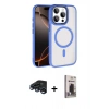 MARSİLYAN™- iPhone 15 Pro Max Kılıf Kıvılcım Prime - Siyah Bilvis Hayalet Cam Ekran Koruyucu + Raze Metal Kamera Lens - LT