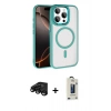 MARSİLYAN™- iPhone 15 Pro Max Kılıf Kıvılcım Prime - Siyah Bilvis Hayalet Cam Ekran Koruyucu + Raze Metal Kamera Lens - SH