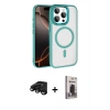 MARSİLYAN™- iPhone 15 Pro Max Kılıf Kıvılcım Prime - Siyah Bilvis Hayalet Cam Ekran Koruyucu + Raze Metal Kamera Lens - SH